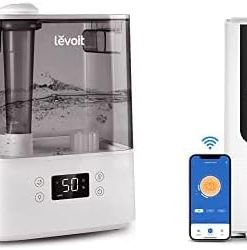 LEVOIT Humidifiers for Bedroom Large Room Home, 6L Cool Mist Top Fill Essential Oil Diffuser & LEVOIT OasisMist Smart Cool and Warm Mist Humidifiers