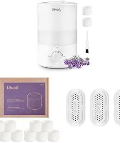 Bundle of LEVOIT Dual150 Humidifiers for Bedroom + LEVOIT 10-Pack Top Fill Humidifier Replacement Filters + LEVOIT 3-Pack Water Softner