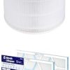 LEVOIT Air Purifiers for Home Large Room Bedroom Vital 100S-P, White + LEVOIT 20x20x1 Air Filter, MERV 11, 6-Month Pleated 1-Inch Electrostatic AC Furnace Air Cleaning Filter, 2 Pack 4