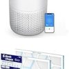 LEVOIT Air Purifiers for Home Large Room Bedroom Vital 100S-P, White + LEVOIT 16x25x1 Air Filter, MERV 11, 6-Month Pleated 1-Inch Electrostatic AC Furnace Air Cleaning Filter, 2 Pack 4