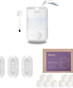 Bundle of LEVOIT Top Fill Humidifiers for Bedroom + LEVOIT 3-Pack Water, Demineralization Cartridge+ 10-Pack Top Fill Humidifier Replacement Filters