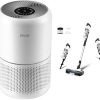 LEVOIT Air Purifiers for Bedroom Home, 3-in-1 Filter Cleaner with Fragrance Sponge & Vista 200 Air Purifier Replacement Filter, 3-in-1 HEPA, High-Efficiency Activated Carbon 3