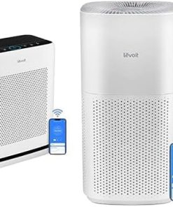 LEVOIT Air Purifiers With Air Quality Monitor for Home Large Room, Vital 200S & Core 600S White 2