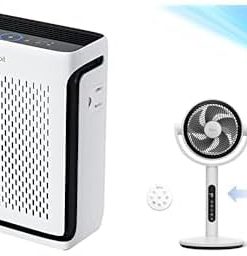 LEVOIT Air Purifiers for Home Large Room Up to 1800 Ft² in 1 Hr with Washable Filter + LEVOIT Standing Fan for Bedroom, 82ft CirculAir 120° Oscillating Fan