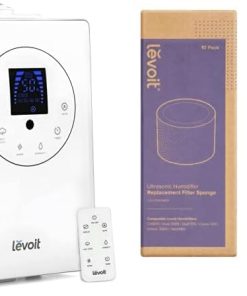 LEVOIT Humidifiers for Bedroom Large Room Home, 6L Warm and Cool Mist Ultrasonic Air Vaporizer White & 10-Pack Humidifier Replacement Filters, Capture Fine Particles in Water Tank White