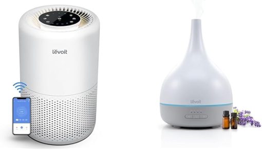 LEVOIT Air Purifier for Home Bedroom, Smart WiFi Alexa Control, Covers up to 915 Sq.Foot & Essential Oil Diffuser, Aromatherapy Diffuser for Essential Oils, 300ml