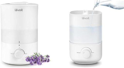 Levoit Humidifiers with 3L and 2.5L Tanks, Top Fill, 25 Hours Runtime, Essential Oil Diffuser