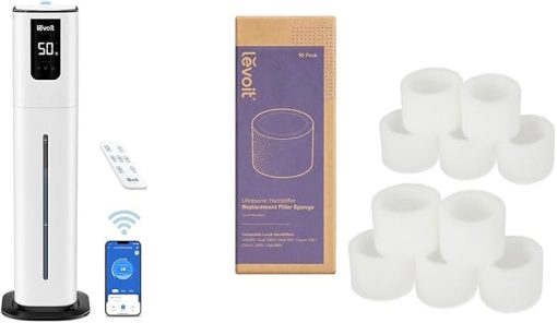 LEVOIT Top Fill Humidifier Replacement Filters & OasisMist 1000S (10L) Smart Humidifier for Home Large Room Bedroom