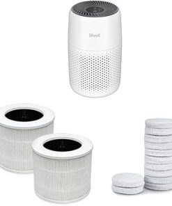 LEVOIT Core Mini-P Air Purifier & Replacement Filter (2Pack) & Aroma Pads 12pack Essential Oil Replacement Bundle for Home Bedroom