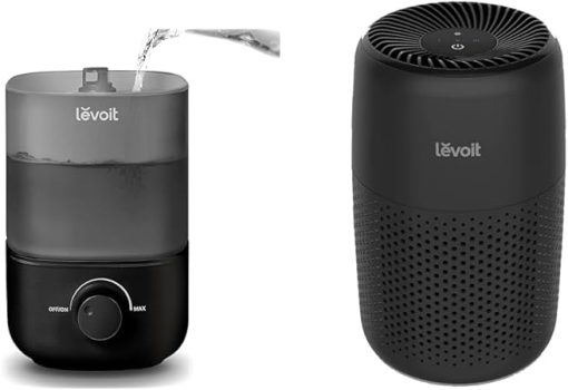 LEVOIT Classic 160 Top-Fill Ultrasonic Cool Mist Humidifier, Super Easy to Fill and Clean & Air Purifiers For Bedroom Home, 3-in-1 Filter Cleaner With Fragrance Sponge For Better Sleep