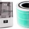 LEVOIT OasisMist 1000S (10L) Smart Humidifier for Home Large Room Bedroom & Core 300 Air Purifier Pet Allergy Replacement Filter 3