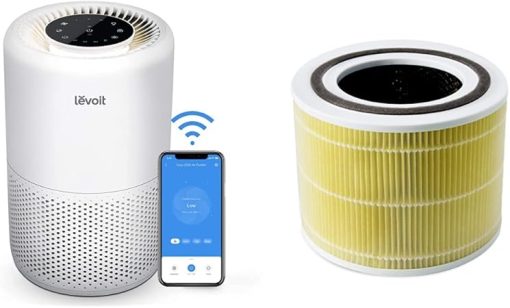 LEVOIT Air Purifier and Replacement Filter Bundle for Home Bedroom, Smart WiFi Alexa Control, Covers up to 915 Sq.Foot