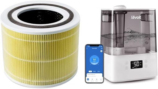 Levoit Core 300 Air Purifier Pet Allergy Replacement Filter, Smart Humidifiers for Bedroom Large Room Home,6L,Cool Mist Top Fill,Essential Oil Diffuser