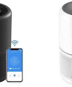 LEVOIT Air Purifiers for Home Large Room, Smart WiFi Alexa Control, H13 True HEPA Filter, Black,1 Pack & Air Purifier for Home Allergies Pets Hair in Bedroom, H13 True HEPA Filter, White
