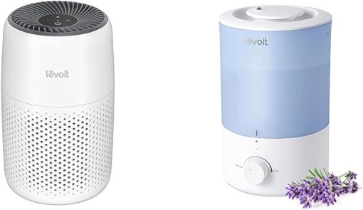 LEVOIT Air Purifiers for Bedroom Home, 3-in-1 Filter Cleaner with Fragrance Sponge & Dual 150 Humidifiers for Bedroom Large Room