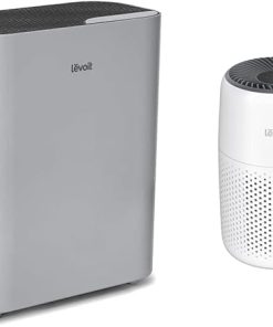 LEVOIT Air Purifiers for Home Large Room, Grey & Air Purifiers for Bedroom Home, HEPA Filter Cleaner, White