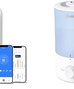 LEVOIT Air Purifiers for Home Bedroom, Smart WiFi, Auto Mode, Covers Up to 1095 Ft² ft & Dual 150 Humidifiers for Bedroom Large Room, 3L Cool Mist Top Fill Essential Oil Diffuser