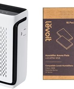 LEVOIT Air Purifiers for Home Large Room Bedroom Up to 1110 Ft² & Aroma Pads 16 Pack, Humidifier Replacement Filters, Compatible with LV600S