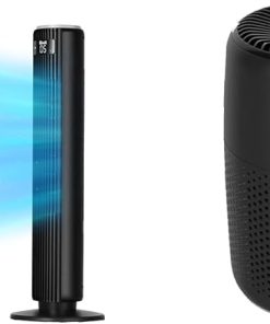 LEVOIT 36" Bladeless Tower Fan & Air Purifier for Bedroom with Sensor, Timer, Remote, Oscillation, Aroma, HEPA Filter