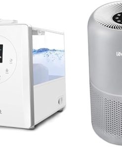 LEVOIT LV600S Smart Warm and Cool Mist Humidifiers for Home Bedroom Large Room & Air Purifiers for Pets in Home Large Room and Bedroom, Efficient Activated Carbon Filter