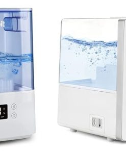 LEVOIT Humidifiers, Blue & Humidifiers for Bedroom Large Room 6L Warm and Cool Mist for Families Plants with Built-in Humidity Sensor, Essential Oil, Timer Setting, White