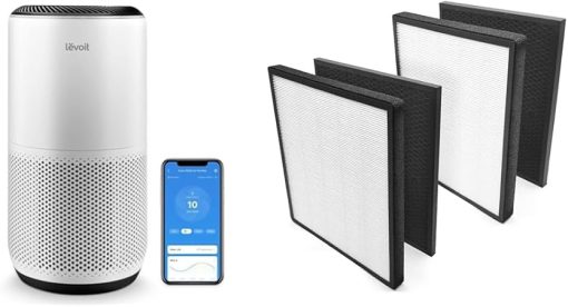 Levoit Air Purifiers for Home Large Room 1980 Ft2 Core 400S/400S-P White with Replacement Filters Set, 2 Pack