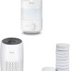 LEVOIT Top Fill Humidifier Replacement Filters & Air Purifiers for Bedroom Home, 3-in-1 Filter Cleaner & Core Mini Air Purifier Replacement Filter 4