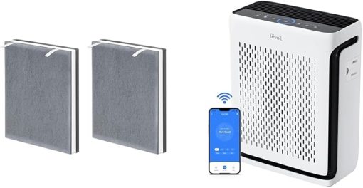LEVOIT Vital100 Air Purifier Replacement, HEPA High-Efficiency Activated Carbon Filter & Air Purifiers for Home Large Room Bedroom Up to 1110 Ft² with Air Quality and Light Sensors,