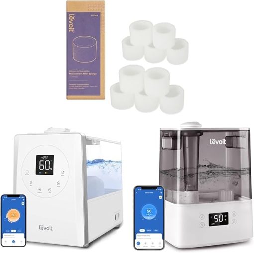 LEVOIT Top Fill Humidifier Replacement Filters & LV600S Smart Warm and Cool Mist Humidifiers & Humidifiers