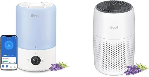 LEVOIT Smart Humidifier (Dual 200S) and Air Purifier (Core Mini) Bundle for Bedroom and Home