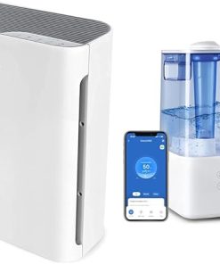 LEVOIT Air Purifiers for Home Large Room, HEPA Filter Cleaner with Washable Filter & Classic300S Ultrasonic Smart Top Fill Humidifier, Extra Large 6L Tank for Whole Family, APP
