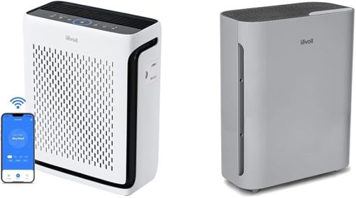 LEVOIT Air Purifiers for Home Large Room Bedroom Up to 1110 Ft² with Air Quality and Light Sensors & Air Purifiers for Home Large Room