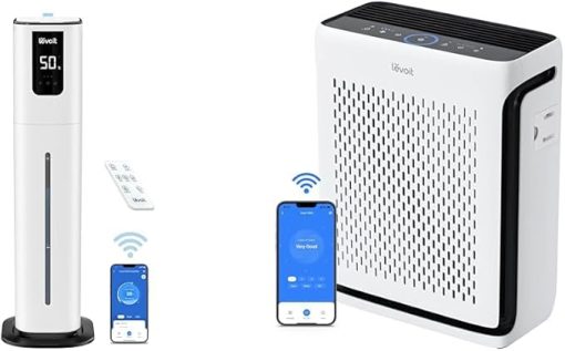 LEVOIT OasisMist 1000S 10L Smart Humidifier 600ft2 & Vital 100S-P Air Purifier 1110ft2 with HEPA Filter