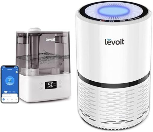 LEVOIT Humidifiers for Bedroom Large Room Home, (6L) & Air Purifiers for Home, HEPA Filter for Smoke, Dust and Pollen in Bedroom