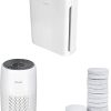LEVOIT Air Purifiers & Air Purifiers for Bedroom Home, HEPA Filter Cleaner with Fragrance Sponge, White & Air Purifier Core Mini/LV-H128 Aroma Pads 12pack Essential Oil Replacement 3