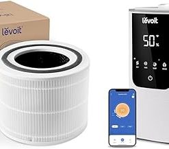 LEVOIT Core 300 Air Purifier Replacement Filter, 3-In-1 Filter & Humidifiers for Bedroom Home, Smart Warm and Cool Mist Air Humidifier