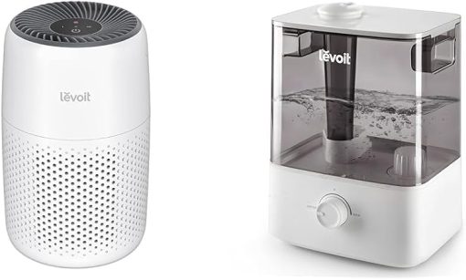 LEVOIT Air Purifiers for Bedroom Home, 3-in-1 Filter Cleaner & Classic300 Ultrasonic Top Fill Humidifier, Extra Large 6L Tank Last 60-Hour