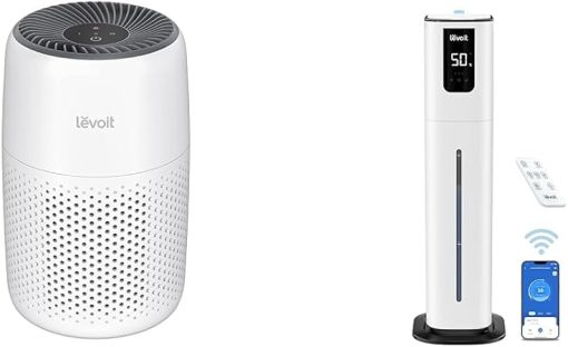 LEVOIT Air Purifiers for Bedroom Home, 3-in-1 Filter Cleaner with Fragrance Sponge for Better Sleep & OasisMist 1000S (10L) Smart Humidifier for Home Large Room Bedroom, Last 100 Hours