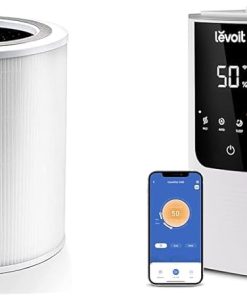 LEVOIT Core 400S-P Air Purifier Original Replacement Filter, Supports HEPA Sleep Mode & Humidifiers for Bedroom Home, Smart Warm and Cool Mist Air Humidifier for Large Room