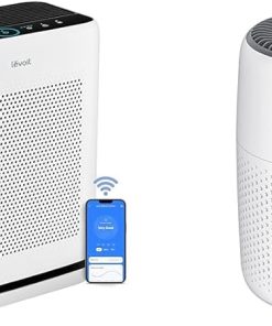 LEVOIT Air Purifiers for Home Large Room Up to 1900 Ft2 in 1 Hr with Washable Filters, Air Quality Monitor, Smart WiFi, HEPA Filter Captures Allergies, Pet Hair, Smoke, Pollen in Bedroom, Vital 200S (Core Mini)