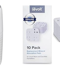 LEVOIT Air Purifiers and Replacement Filters for Bedroom Home, Core Mini-P with 3-in-1 Filter and 10-Pack Mineral Pads for LV600S Humidifier