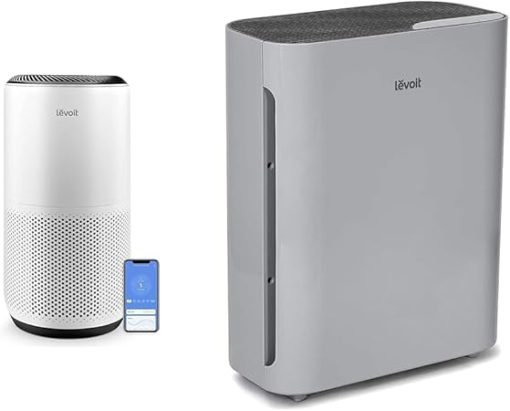 LEVOIT Air Purifiers for Home Large Room Up to 1980 Ft² in 1 Hr With Air Quality Monitor & Air Purifiers for Home Large Room, HEPA Filter Cleaner with Washable Filter
