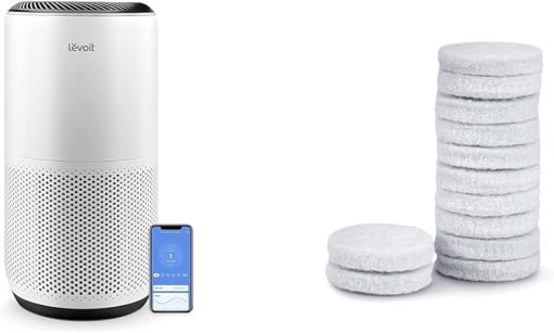 LEVOIT Air Purifiers for Home Large Room Up to 1980 Ft² in 1 Hr With Air Quality & Air Purifier Core Mini/LV-H128 Aroma Pads 12pack Essential Oil Replacement
