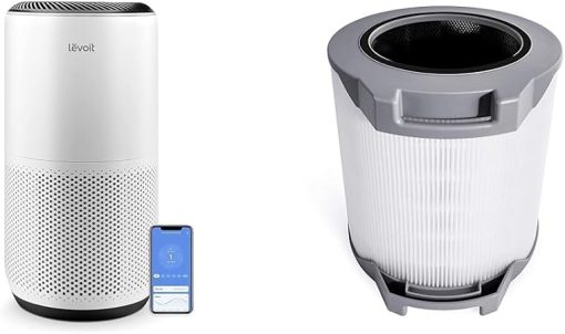 LEVOIT Air Purifiers for Home Large Room Up to 1980 Ft² in 1 Hr With Air Quality & LV-H134 Air Purifier Replacement Filter, HEPA and High-Efficiency Activated Carbon Filters