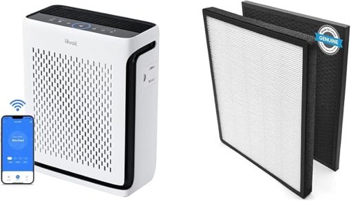LEVOIT Air Purifiers for Home Large Room Bedroom Up to 1110 Ft² & LV-PUR131 Air Purifier Replacement Filter, Hepa and Activated Carbon Filters Set, LV-PUR131-RF, 1 Pack