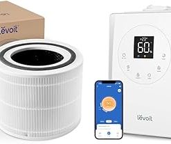 LEVOIT Core 300 Air Purifier Replacement Filter 1 Pack for LV600S Smart Warm & Cool Mist Humidifiers for Home Bedroom Large Room 6L 753ft2 Coverage