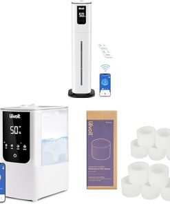 LEVOIT OasisMist 1000S (10L) Smart Humidifier & Humidifiers & Top Fill Humidifier Replacement Filters, Capture Particles to Improve Humidification Efficiency, White,18x24, 10 Count (Pack of 1)