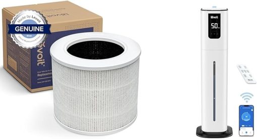 LEVOIT Core Mini Air Purifier Replacement Filter, 3-in-1, High-Efficiency Activated Carbon & OasisMist 1000S (10L) Smart Humidifier for Home Large Room Bedroom, Last 100 Hours