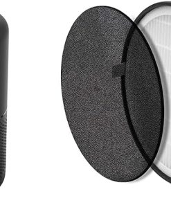 LEVOIT Air Purifier for Home Allergies Pets Hair in Bedroom, Black & LV-H132 Air Purifier Replacement Filter, 3-in-1 Nylon Pre-Filter, True HEPA Filter, 1 Pack