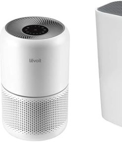 LEVOIT Air Purifier, White & Air Purifiers for Home Large Room, H13 True HEPA Filter Cleaner with Washable Filter for Allergies and Pets, Smokers, Vital 100, White